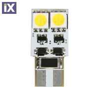 T10 W5W 12V W2,1x9,5d 50lm HYPER-LED12 ΛΕΥΚΟ 4SMDx3chips (ΚΑΡΦΩΤΟ-ΔΙΠΛΗΣ ΠΟΛΙΚΟΤΗΤΑΣ CAN-BUS) 2ΤΕΜ.