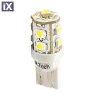 T10 W5W 12V W2,1x9,5d LED 9xSMD3528 ΛΕΥΚΟ (ΚΑΡΦΩΤΟ ΑΚΑΛΥΚΟ) BLISTER 2ΤΕΜ. M-TECH