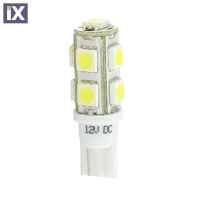 T10 W5W 12V W2,1x9,5d LED 9xSMD5050 ΛΕΥΚΟ (ΚΑΡΦΩΤΟ ΑΚΑΛΥΚΟ) BLISTER 2ΤΕΜ. M-TECH