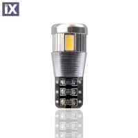 T10 W5W 12V W2,1x9,5d LED 6xSMD5730 ΛΕΥΚΟ (ΚΑΡΦΩΤΟ CAN-BUS) 2ΤΕΜ. M-TECH