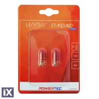 WY5W 12V 5W W2,1x9,5d ΠΟΡΤΟΚΑΛΙ (ΚΑΡΦΩΤΟ ΑΚΑΛΥΚΟ) POWERTEC STANDARD ΑΛΟΓΟΝΟΥ 2ΤΕΜ.