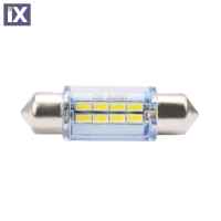 ΛΑΜΠΑΚΙΑ ΠΛΑΦΟΝΙΕΡΑΣ C5W/C10W 12V 1W SV8,5 36mm LED 8xSMD3014 ΛΕΥΚΟ BLISTER 2ΤΕΜ.