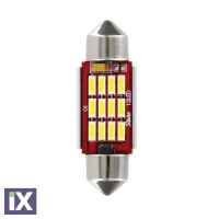 ΛΑΜΠΑΚΙ ΠΛΑΦΟΝΙΕΡΑΣ 12V 12x36mm 150lm ΛΕΥΚΟ MEGA-LED12 (ΔΙΠΛΗΣ ΠΟΛΙΚΟΤΗΤΑΣ- CAN-BUS) BLISTER 1ΤΕΜ.