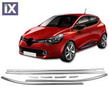 RENAULT CLIO IV 5D 2012+ TRIM ΜΑΡΚΕ ΠΑΡΑΘΥΡΩΝ ΑΥΤΟΚΟΛΛΗΤΑ ΧΡΩΜΙΟΥ 8ΤΕΜ.