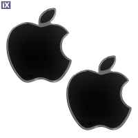 APPLE ΑΥΤΟΚΟΛΛΗΤΑ 4,2 X 3,45 cm ΜΑΥΡΟ/ΧΡΩΜΙΟ ΜΕ ΕΠΙΚΑΛΥΨΗ ΕΠΟΞΕΙΔΙΚΗΣ ΡΥΤΙΝΗΣ (ΥΓΡΟ ΓΥΑΛΙ) - 2 ΤΕΜ.