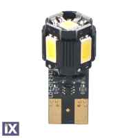 T10 W5W 12V W2.1x9.5d 1,7W 4xSMD5630+1xHP LED ΛΕΥΚΟ CAN-BUS BLISTER 2ΤΕΜ. M-TECH