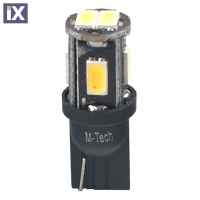 T10 W5W 12V W2.1x9.5d 1,5W 4xHP LED ΛΕΥΚΟ CAN-BUS BLISTER 2ΤΕΜ. M-TECH