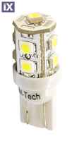 T10 W5W 12V W2,1x9,5d LED 9xSMD3528 ΜΠΛΕ (ΚΑΡΦΩΤΟ ΑΚΑΛΥΚΟ) 1ΤΕΜ. M-TECH