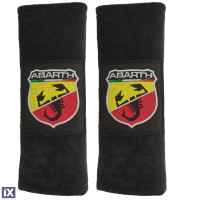 ABARTH ΜΑΞΙΛΑΡΑΚΙΑ ΓΙΑ ΖΩΝΗ ΑΣΦΑΛΕΙΑΣ 21 X 7,5 cm ΣΕ ΜΑΥΡΟ ΧΡΩΜΑ ΜΕ ΑΣΠΡΟ/ΚΟΚΚΙΝΟ/ΚΙΤΡΙΝΟ/ΠΡΑΣΙΝΟ LOGO - 2 ΤΕΜ.