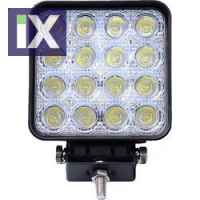 ΠΡΟΒΟΛΕΑΣ WORKING LIGHTS 10-32V 48W 2500lm 16x3W OSRAM LED ΤΕΤΡΑΓΩΝΟΣ 110x60x142mm M-TECH