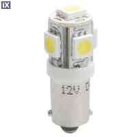 T4W 12V 1,2W BA9s (ΜΙΝΙΟΝ) LED 5xSMD5050 ΛΕΥΚΟ BLISTER 2ΤΕΜ. M-TECH