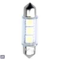 ΛΑΜΠΑΚΙΑ ΠΛΑΦΟΝΙΕΡΑΣ C5W 12V 36mm LED3xSMD5050 ΛΕΥΚΟ BLISTER 2ΤΕΜ. M-TECH