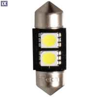 ΛΑΜΠΑΚΙΑ ΠΛΑΦΟΝΙΕΡΑΣ C5W/C10W 12V 0,48W SV8,5 31mm CAN-BUS LED 2xSMD5050 PREMIUM ΛΕΥΚΟ 2ΤΕΜ. M-TECH