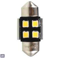 ΛΑΜΠΑΚΙΑ ΠΛΑΦΟΝΙΕΡΑΣ C5W/C10W 12V SV8.5 0,5W 31mm 4xSMD2835 LED OSRAM CAN-BUS ΛΕΥΚΟ 2ΤΕΜ. M-TECH