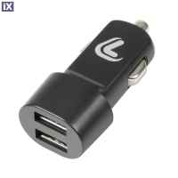 ΑΝΤΑΠΤΟΡΑΣ ΑΝΑΠΤΗΡΑ ΜΕ 2 ΘΥΡΕΣ USB 12/24V 2100 mA ESSENTIALS LINE (ΜΑΥΡΟ)