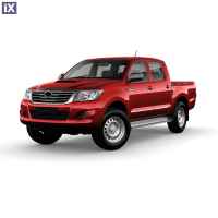 TOYOTA HILUX PICK-UP 2009+ ΠΛΑΙΝΟ ΠΡΟΣΤΑΤΕΥΤΙΚΟ ΤΡΙΜ ΠΟΡΤΑΣ ΑΤΣΑΛΙ+ΠΛΑΣΤΙΚΟ ΧΡΩΜΙΟ 8ΤΕΜ