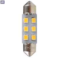 ΛΑΜΠΑΚΙΑ ΠΛΑΦΟΝΙΕΡΑΣ C5W 12V SV8.5 36mm 0,5W 6xSMD2835 LED OSRAM ΛΕΥΚΟ BLISTER 2ΤΕΜ. M-TECH