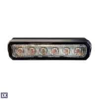 ΣΤΡΟΜΠΟ 12/24V 11x2,5x1,7cm ΠΟΡΤΟΚΑΛΙ 6LED 18W (6x3W) R65 R10 AMiO - 1 ΤΕΜ.