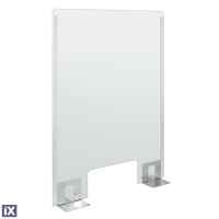 ΠΡΟΣΤΑΤΕΥΤΙΚΟ ΔΙΑΧΩΡΙΣΤΙΚΟ ΤΖΑΜΙ PLEXIGLASS 3mm 66x96cm ΜΕ ΤΡΥΠΑ ΚΑΙ ΒΑΣΕΙΣ ΣΤΗΡΙΞΗΣ ΑΛΟΥΜΙΝΙΟΥ