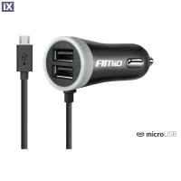 ΦΟΡΤΙΣΤΗΣ ΑΝΑΠΤΗΡΑ 12V 2,4A ΜΕ 2 ΘΥΡΕΣ USB ΚΑΙ 1 MICRO USB ΜΕ ΚΑΛΩΔΙΟ AMiO – 1 ΤΕΜ.