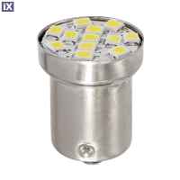 R5W BA15s 24/28V 120LM 12SMD LED x 1 CHIPS HYPER LED ΛΕΥΚΑ 20TEM.