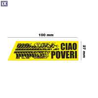 ΑΥΤΟΚΟΛΛΗΤΟ CIAO POVERI ΚΙΤΡΙΝΟ 100x27mm SIMONI RACING - 1 ΤΕΜ.