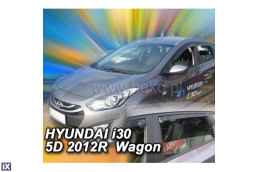 HYUNDAI I30 5D STATIONWAGON 02/2012-2017 ΣΕΤ ΑΝΕΜΟΘΡΑΥΣΤΕΣ ΑΥΤΟΚΙΝΗΤΟΥ ΑΠΟ ΕΥΚΑΜΠΤΟ ΦΙΜΕ ΠΛΑΣΤΙΚΟ HEKO - 4 ΤΕΜ.