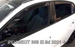 PEUGEOT 308 5D 2021+ ΣΕΤ ΑΝΕΜΟΘΡΑΥΣΤΕΣ ΑΥΤΟΚΙΝΗΤΟΥ ΑΠΟ ΕΥΚΑΜΠΤΟ ΦΙΜΕ ΠΛΑΣΤΙΚΟ HEKO - 4 ΤΕΜ.