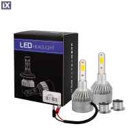 H3 LED SET C6 12/24V 6.500K 10.000lm 80W ΛΑΜΠΑ ΜΕ COB EPISTAR 1021 LED ΚΑΙ ΑΝΕΜΙΣΤΗΡΑΚΙ M-TECH - 2 ΤΕΜ.