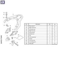 Πίσω Σχάρα Kit Γνήσια Honda Για CB500X 2013 - 2023 08L71-MGZ-D80ZA