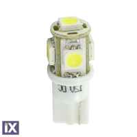 Σετ Λάμπες T10 W5W 12V W2,1X9,5D LED 5XSMD5050 Λευκό LB054