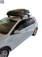 Μπαρες για Μπαγκαζιερα - Kit Μπάρες οροφής Αλουμινίου - Πόδια MENABO - Μπαγκαζιέρα Diamond 450lt Black για VW Golf 2012-2020 3 τεμάχια