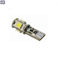 Λάμπα MTECH W5W 5xSMD 5050 Με CAN-BUS 12V Λευκή 2 Τεμάχια LB321W