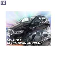 ΑΝΕΜΟΘΡΑΥΣΤΕΣ ΓΙΑ VW GOLF SPORTSVAN 5D 2014+ ΣΕΤ ΑΥΤΟΚΙΝΗΤΟΥ ΑΠΟ ΕΥΚΑΜΠΤΟ ΦΙΜΕ ΠΛΑΣΤΙΚΟ HEKO - 4 ΤΕΜ.