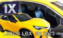 ΑΝΕΜΟΘΡΑΥΣΤΕΣ ΓΙΑ LEXUS LBX 5D 2023+ ΣΕΤ ΑΥΤΟΚΙΝΗΤΟΥ ΑΠΟ ΕΥΚΑΜΠΤΟ ΦΙΜΕ ΠΛΑΣΤΙΚΟ HEKO - 4 ΤΕΜ.