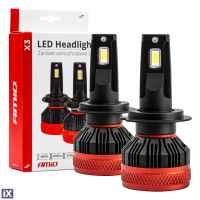 ΛΑΜΠΕΣ LED H7 9-16V 90W 6.500K 9900lm CAN BUS (ME ΑΝΕΜΙΣΤΗΡΑΚΙ) X3 SERIES AMIO - 2ΤΕΜ.