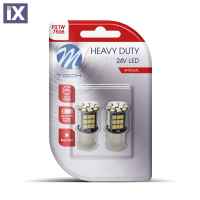 P21W 24V BA15s 48xSMD2835 LED CAN-BUS ΛΕΥΚΟ HEAVY DUTY BLISTER M-TECH - 2 Τεμ.