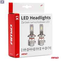 Λάμπες LED Σετ AMIO H7 10-16V 40W 6.500K 4400lm (Με Ψύκτρα) X1 2ΤΕΜ. 02966