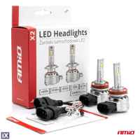 Σετ Λάμπες LED Amio H8/Η9/Η11 10-16V 72W 6.500K 7920lm CAN-BUS 2ΤΕΜ. 02974