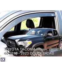 ΑΝΕΜΟΘΡΑΥΣΤΕΣ ΓΙΑ TOYOTA TACOMA N300 4D DOUBLE CAB 2015-2023 - ΖΕΥΓΑΡΙ ΑΥΤΟΚΙΝΗΤΟΥ ΑΠΟ ΕΥΚΑΜΠΤΟ ΦΙΜΕ ΠΛΑΣΤΙΚΟ HEKO - 2 ΤΕΜ.