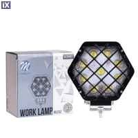 ΠΡΟΒΟΛΕΑΣ ΕΡΓΑΣΙΑΣ 12-30V 27W 9X1WSMD LED max1600lm ΕΞΑΓΩΝΟΣ 138x124x65mm SPOT ECONO M-TECH - 1 Τεμ.