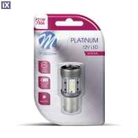 P21W 12/24V BA15s 12xSMD3030 LED CAN-BUS ΛΕΥΚΟ PLATINIUM BLISTER 1ΤΕΜ M-TECH