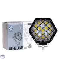 ΠΡΟΒΟΛΕΑΣ ΕΡΓΑΣΙΑΣ 12-30V 48W 16X3WSMD LED max1600lm ΕΞΑΓΩΝΟΣ 138x124x65mm SPOT ECONO M-TECH - 1 Τεμ.