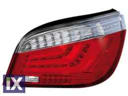 Πίσω φανάρια led lightbar design για BMW E60 (2003-2007) - άσπρο φλας - σετ 2τμχ.