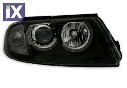 Φανάρια εμπρός angel eyes για Vw Passat B5.5 (2001-2005) - μαύρα , χωρίς λάμπες (Η7) - σετ 2τμχ.