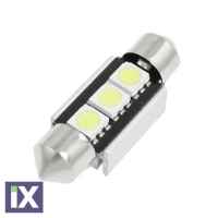 Led λάμπα για πλαφονιέρα CANBUS με 3 SMD led 36 mm - 1τμχ.