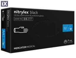 ΓΑΝΤΙΑ ΝΙΤΡΙΛΙΟΥ MERCATOR NITRYLEX BASIC ΣΕ ΜΑΥΡΟ ΧΡΩΜΑ MEDIUM (M) AMIO - 100 Τεμ.