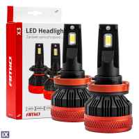 ΛΑΜΠΕΣ LED CAN-BUS H8/9/11 9>16V 90W 6.500K 9900lm (ΜΕ ΑΝΕΜΙΣΤΗΡΑΚΙ) X3 SERIES AMIO - 2 Τεμ.