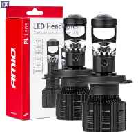 ΛΑΜΠΕΣ H4 PL-LENS SERIES 9>36V 60W 5.000K 3.800lm LED 2x4575 SMD CAN-BUS ΜΕ ΠΡΟΤΖΕΚΤΟΡΑ AMIO - 1 Τεμ.