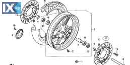 Γνήσια δισκόπλακα HONDA εμπρός αριστερή για CBF600 45351-MER-D01